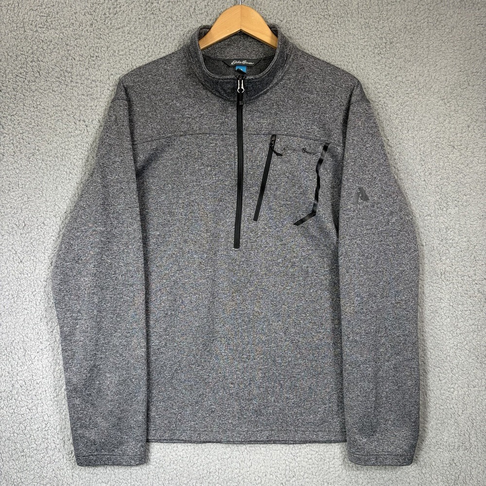 Eddie Bauer Sweater Mens Large Tall XL First Ascent Fleece Quarter Zip Pullover